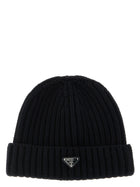 PRADA Triangle Beanie Black