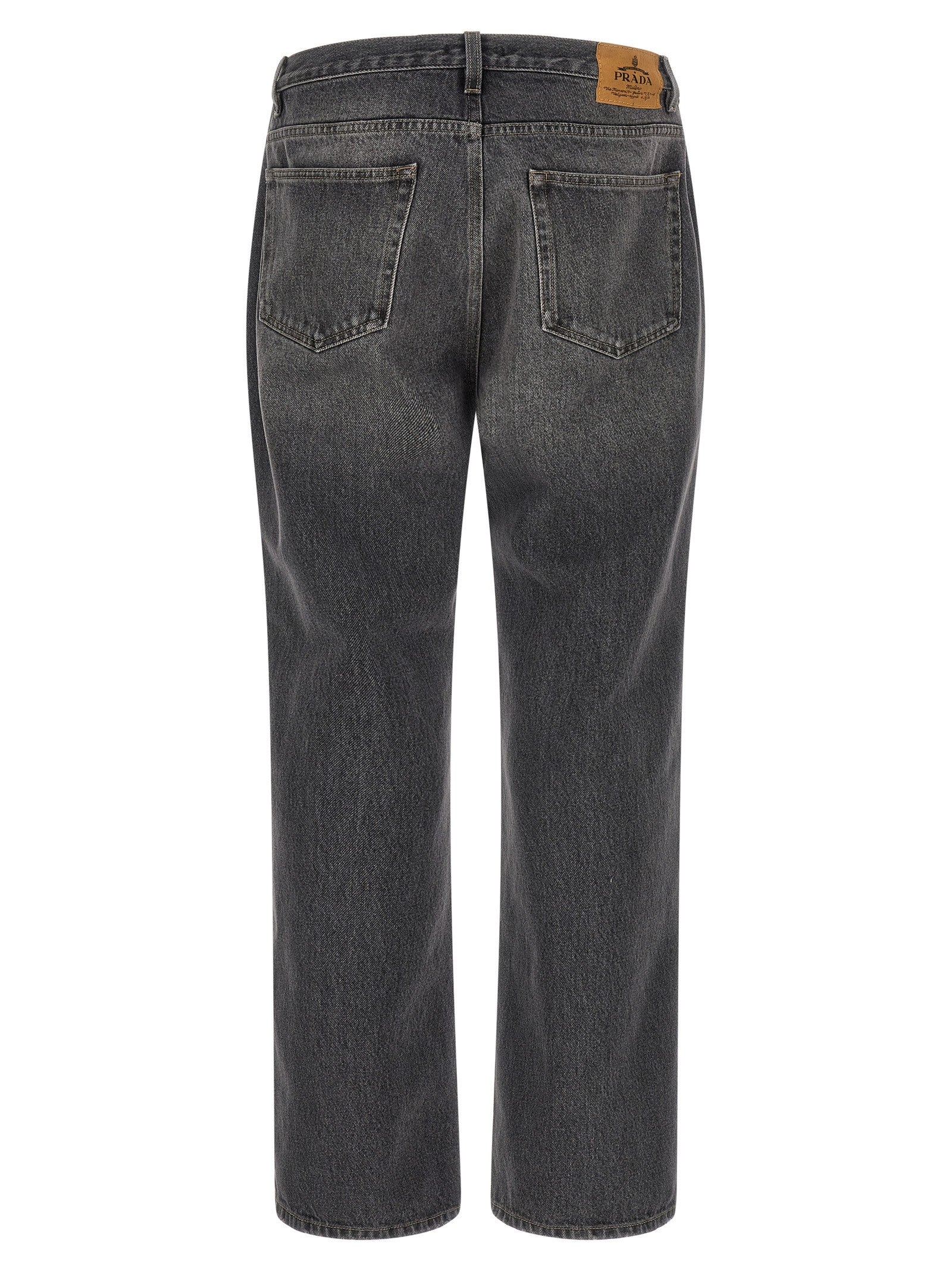 PRADA Triangle Jeans Black