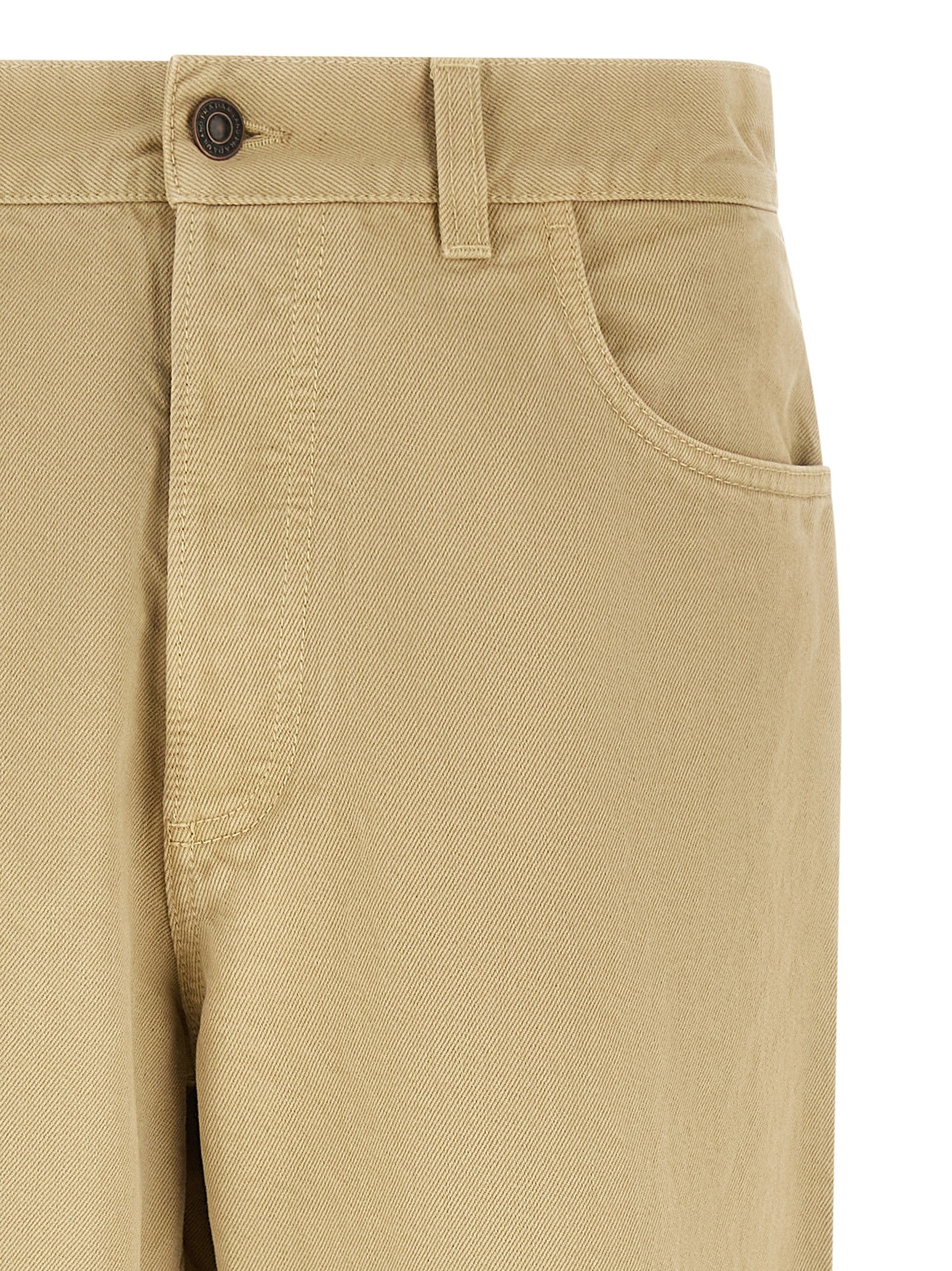 PRADA Triangle Jeans Beige