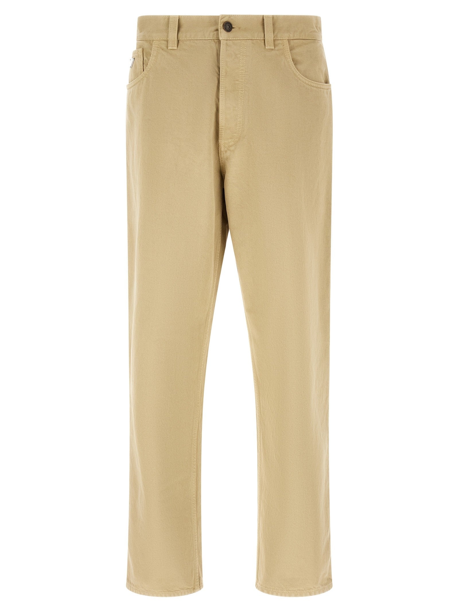 PRADA Triangle Jeans Beige