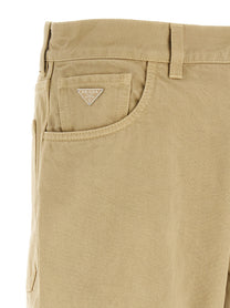 PRADA Triangle Jeans Beige