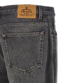 PRADA Triangle Jeans Black
