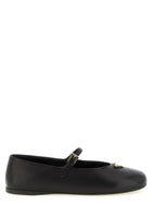 PRADA Triangle Nappa Ballet Flats Black