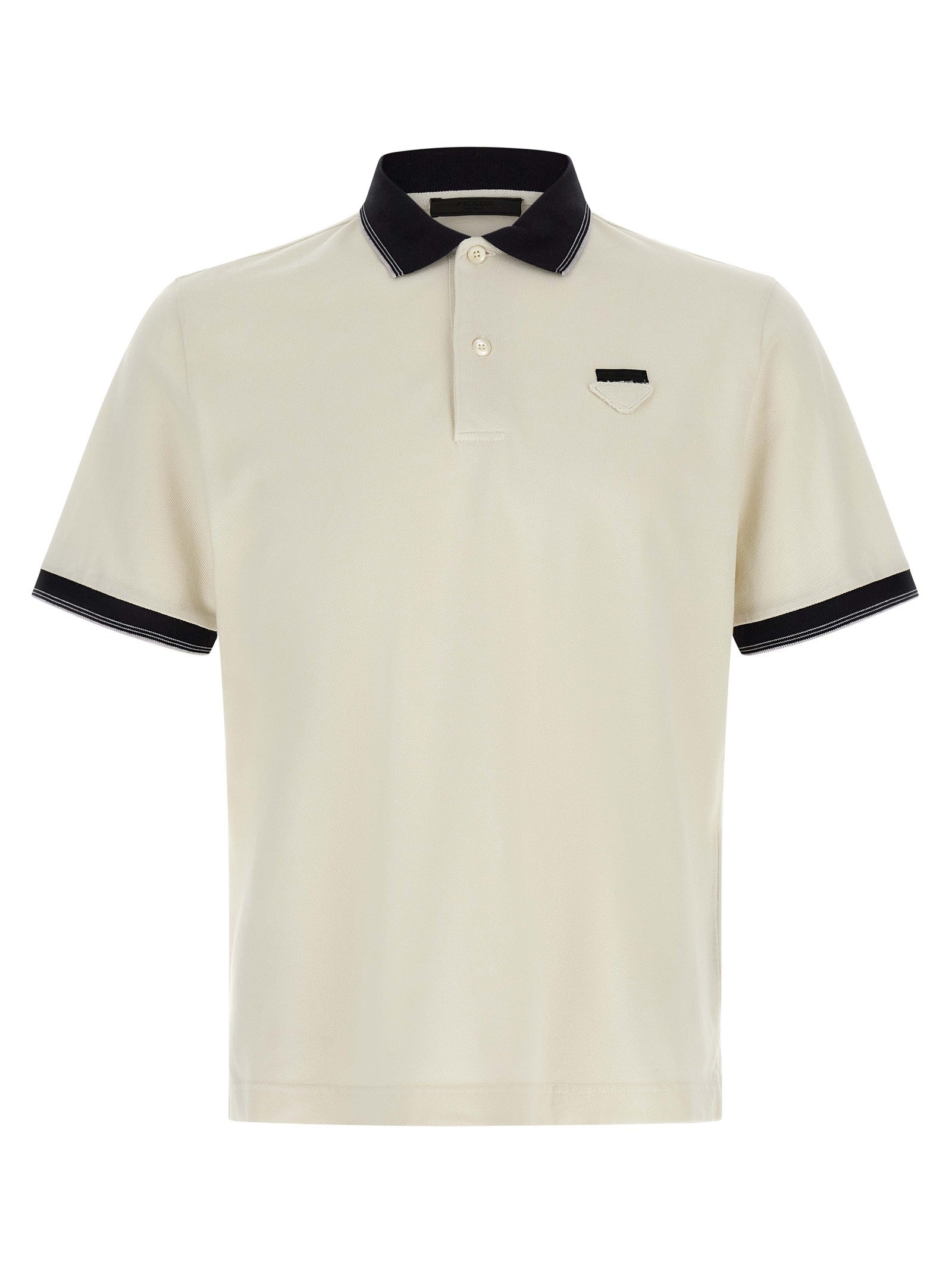 PRADA Triangle Polo Shirt White