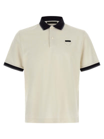 PRADA Triangle Polo Shirt White