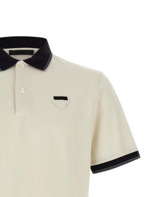 PRADA Triangle Polo Shirt White