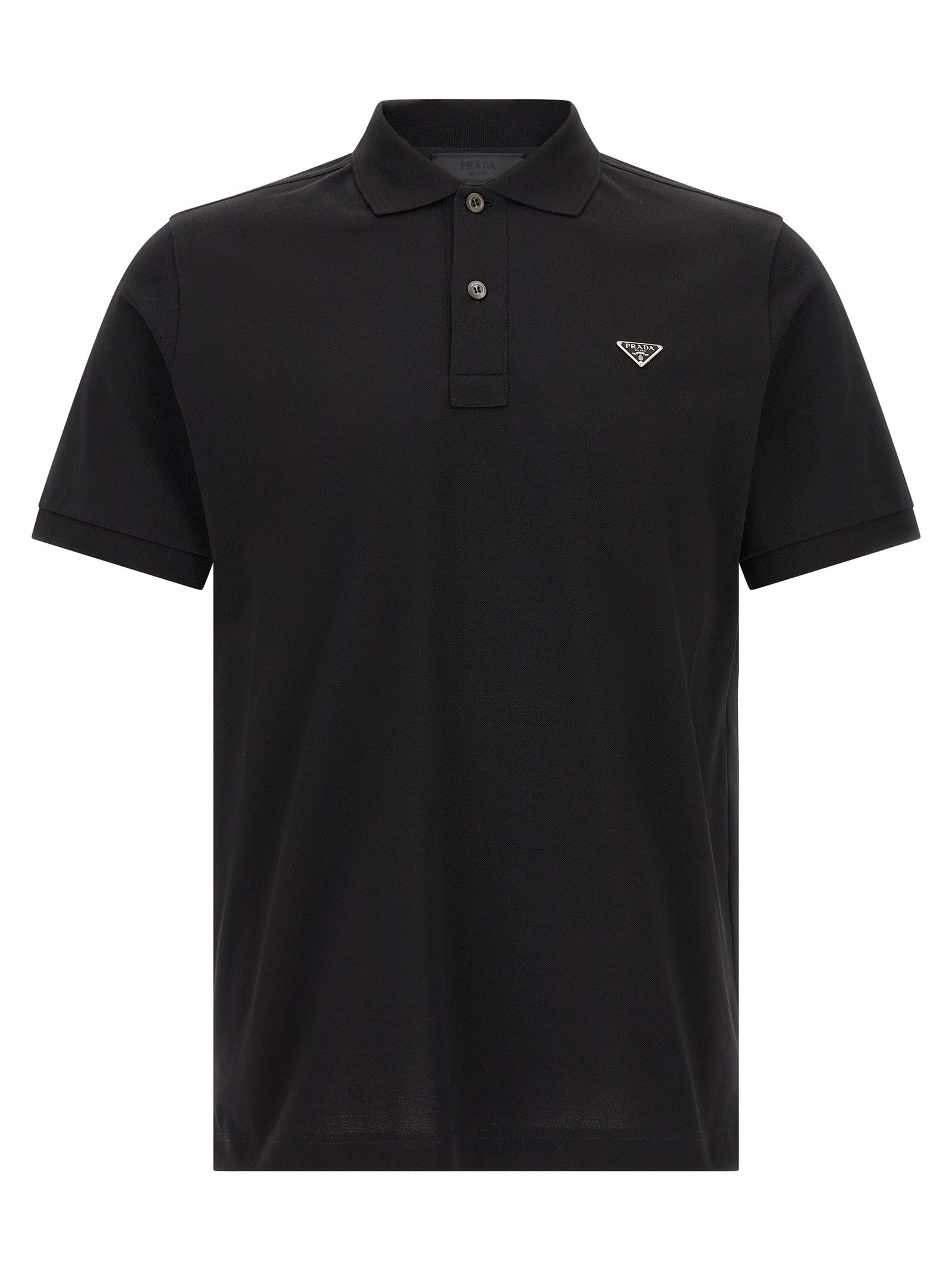 PRADA Triangle Polo Shirt Black