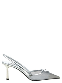 PRADA Triangle Slingback Silver