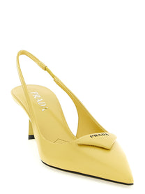 PRADA Triangle Slingback Yellow
