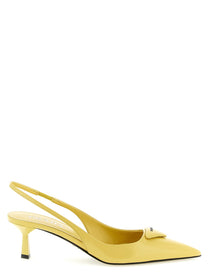 PRADA Triangle Slingback Yellow