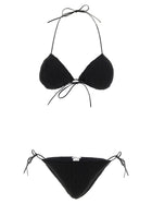 ALLIS Triangle Plisse Bikini Black