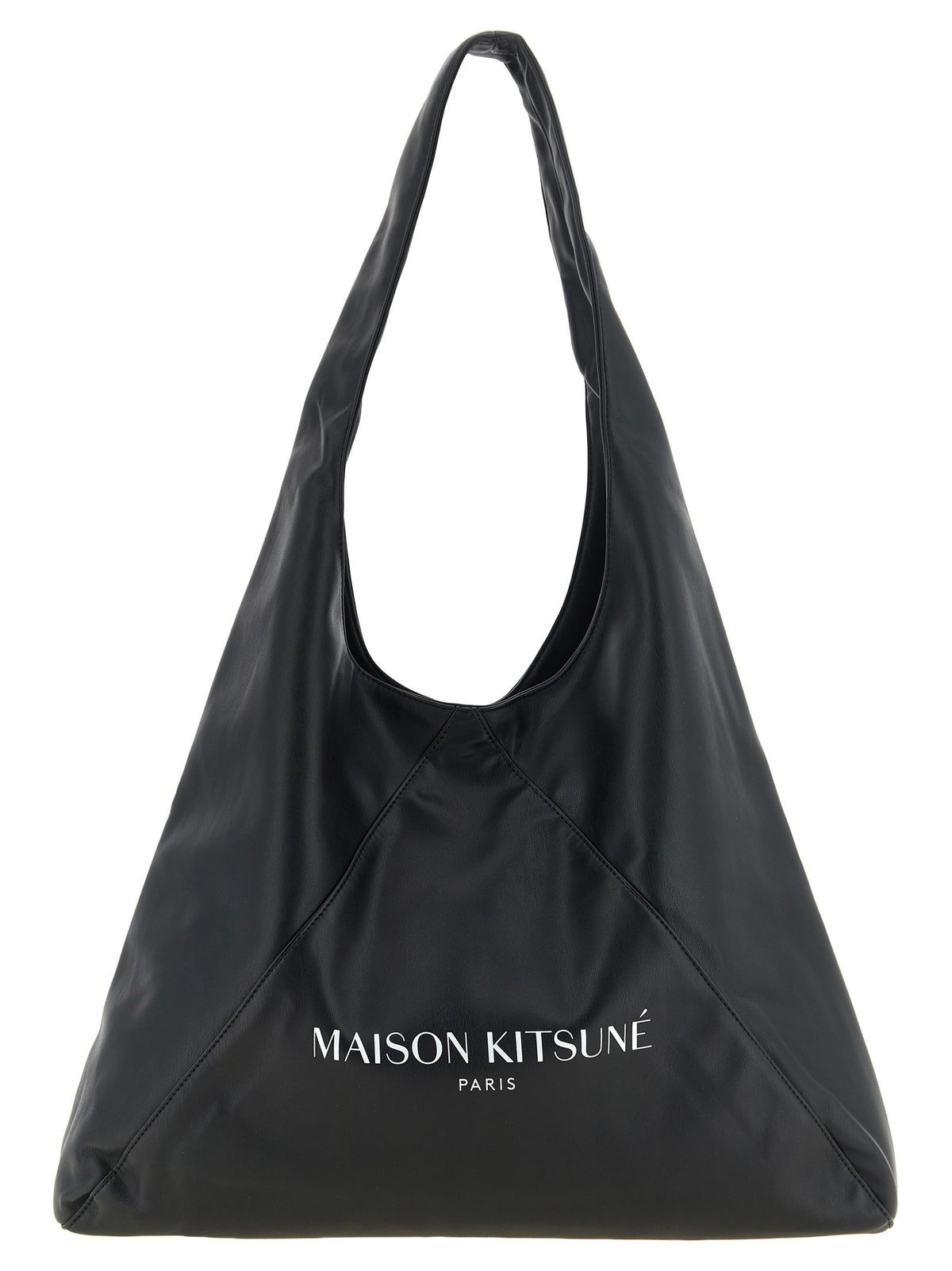 Maison Kitsuné Triangle Shoulder Bag Black