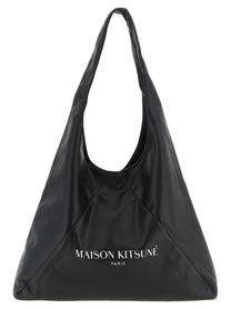Maison Kitsuné Triangle Shoulder Bag Black