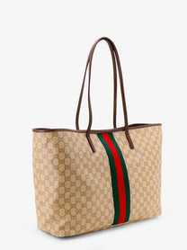 Gucci Women's Tribeca Coated Canvas Shopping Bag Beige