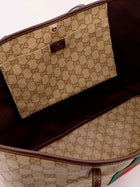 Gucci Women's Tribeca Coated Canvas Shopping Bag Beige