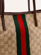 Gucci Women's Tribeca Coated Canvas Shopping Bag Beige