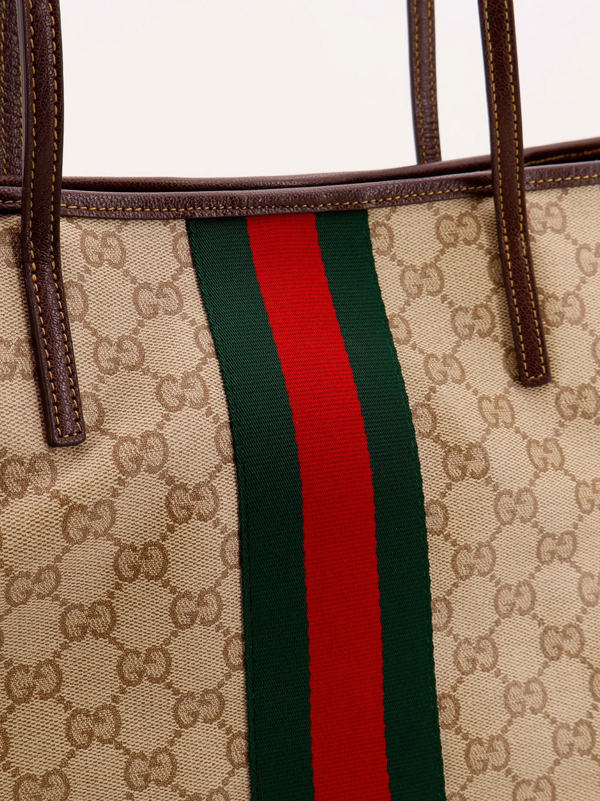 Gucci Women's Tribeca Coated Canvas Shopping Bag Beige
