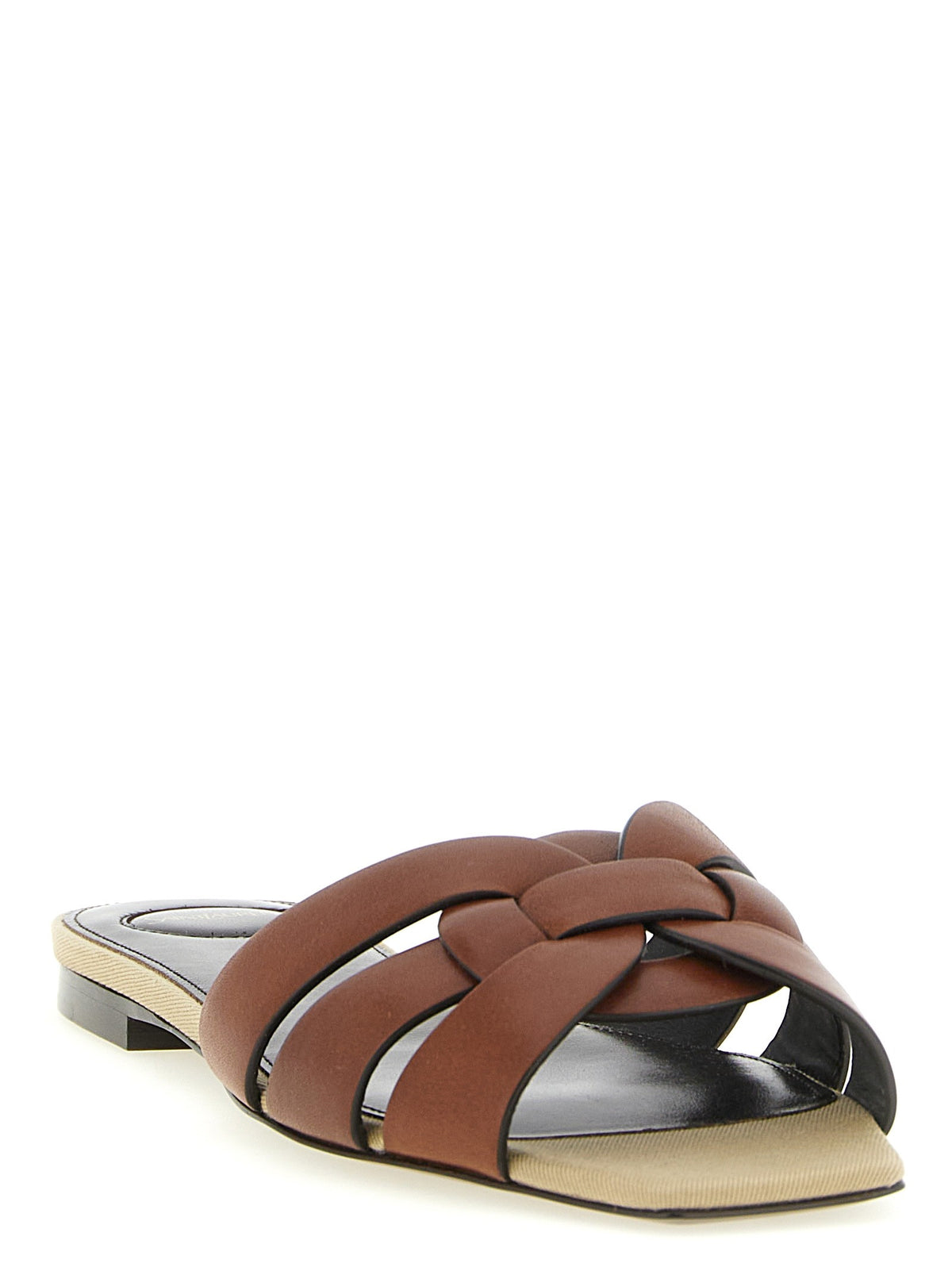 Saint Laurent Tribute Mules Brown, view 2