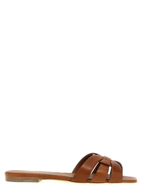 Saint Laurent Tribute Nu Pieds Mules Brown