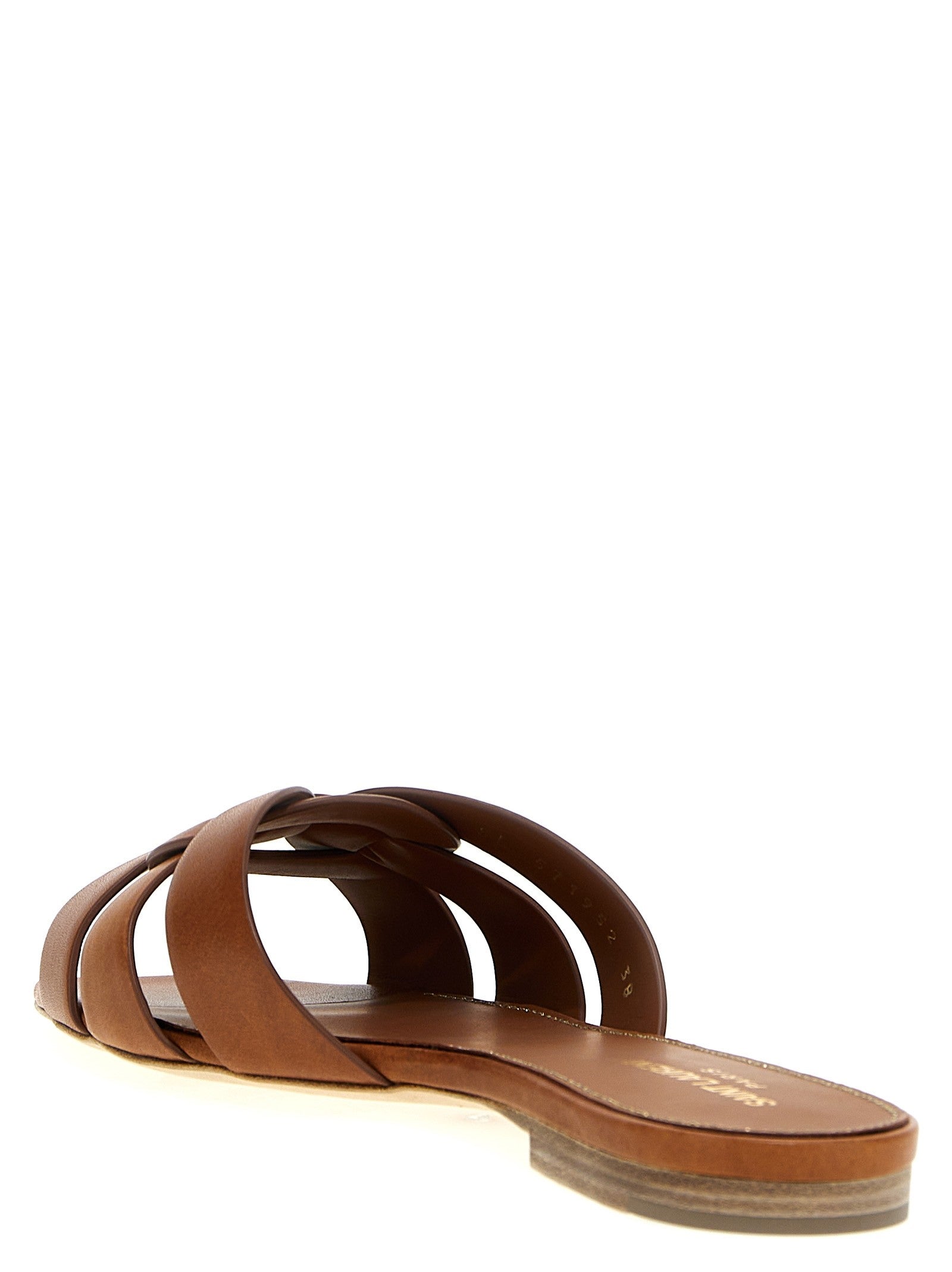 Saint Laurent Tribute Nu Pieds Mules Brown