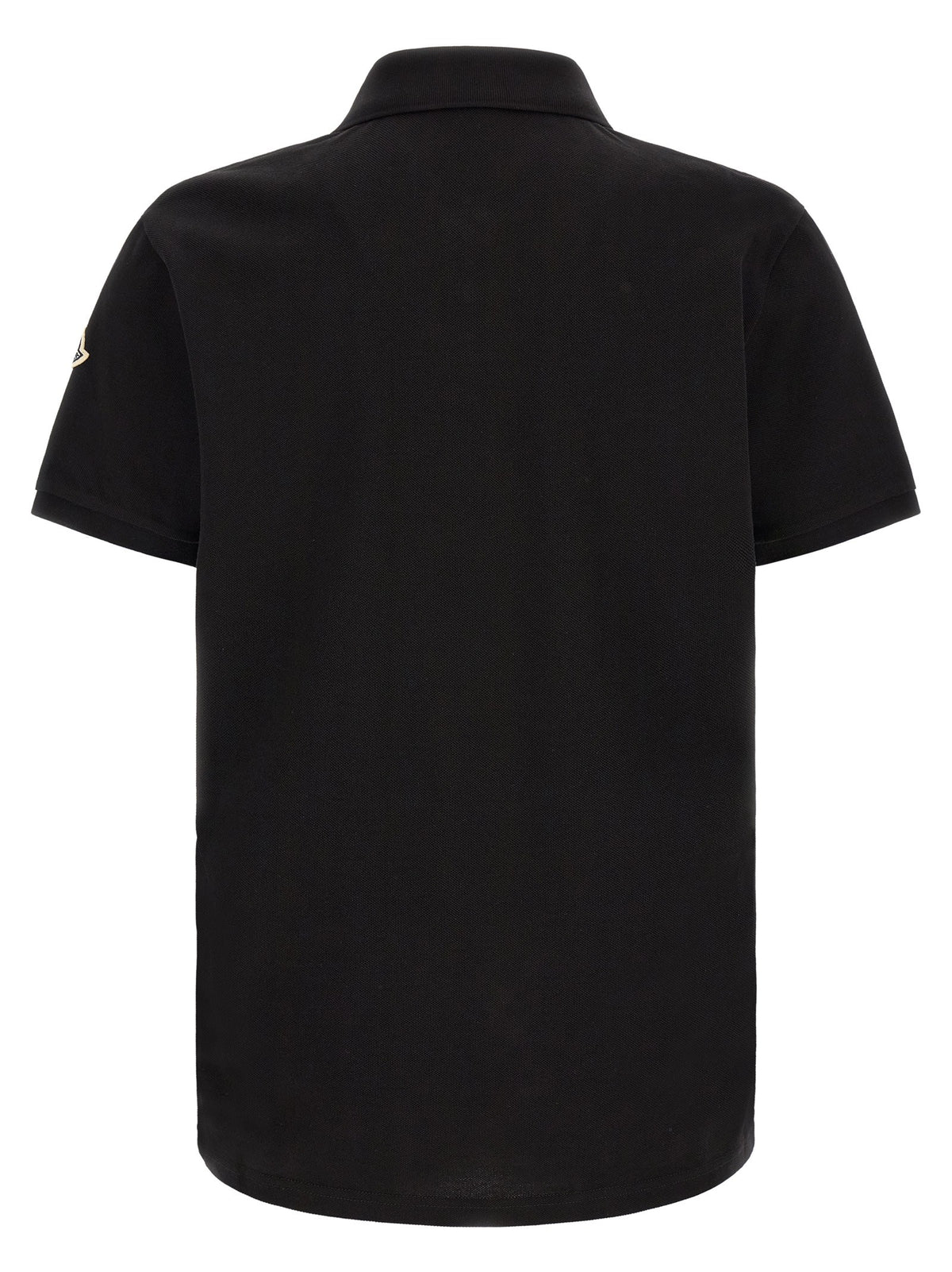 Moncler Men's Cotton Pique Polo Shirt Black, view 2