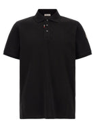 Moncler Men's Cotton Pique Polo Shirt Black