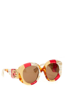 Gucci Tricolor Sunglasses Gold