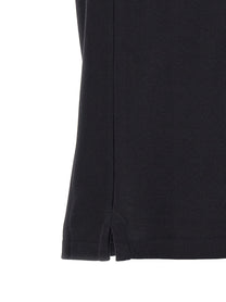 Moncler Men's Tricolor Trim Polo Shirt Blue