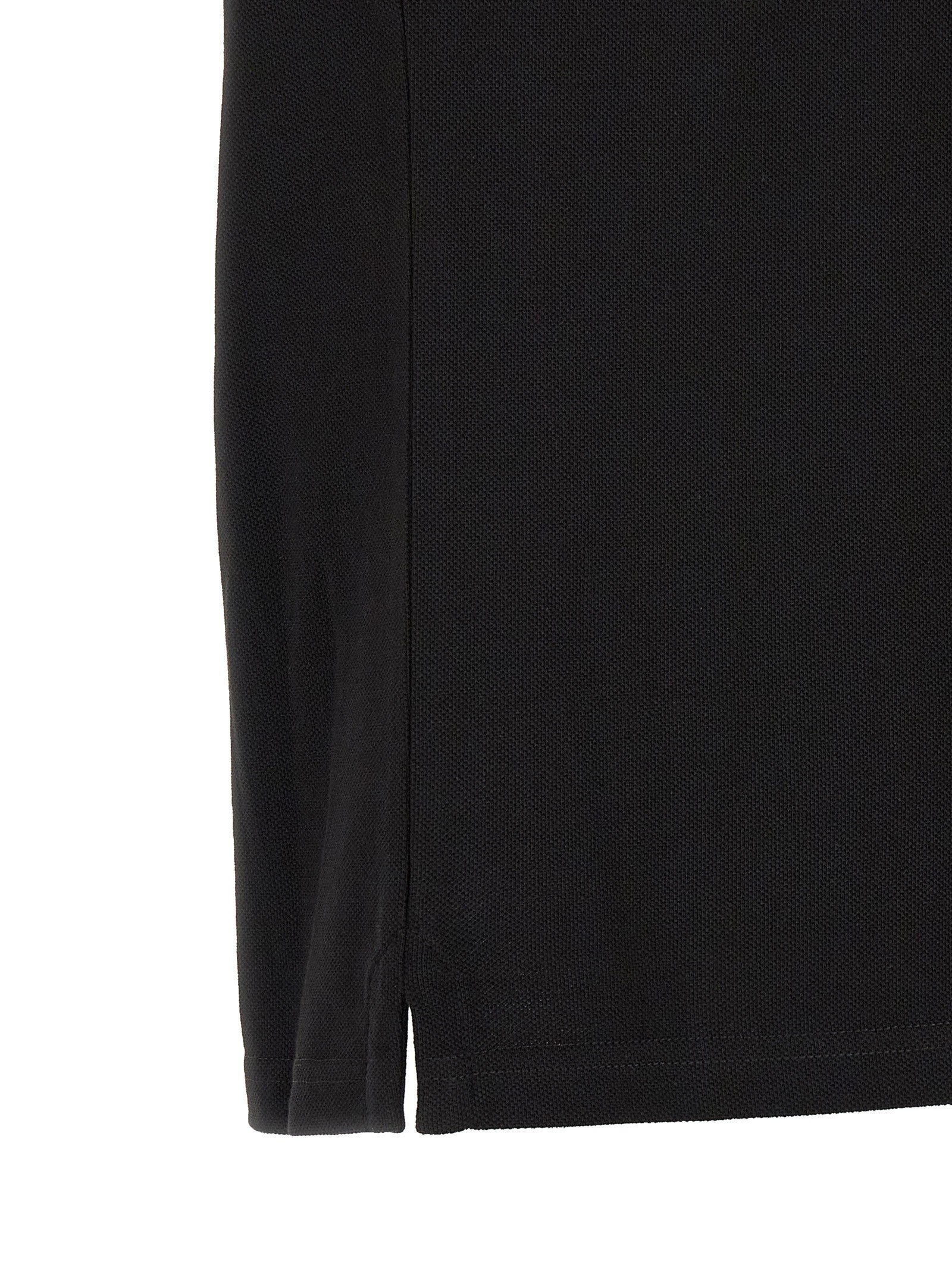 Moncler Tricolor Trim Polo Shirt Black