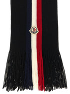 Moncler Tricolor Wool Scarf Black