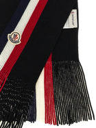 Moncler Tricolor Wool Scarf Black