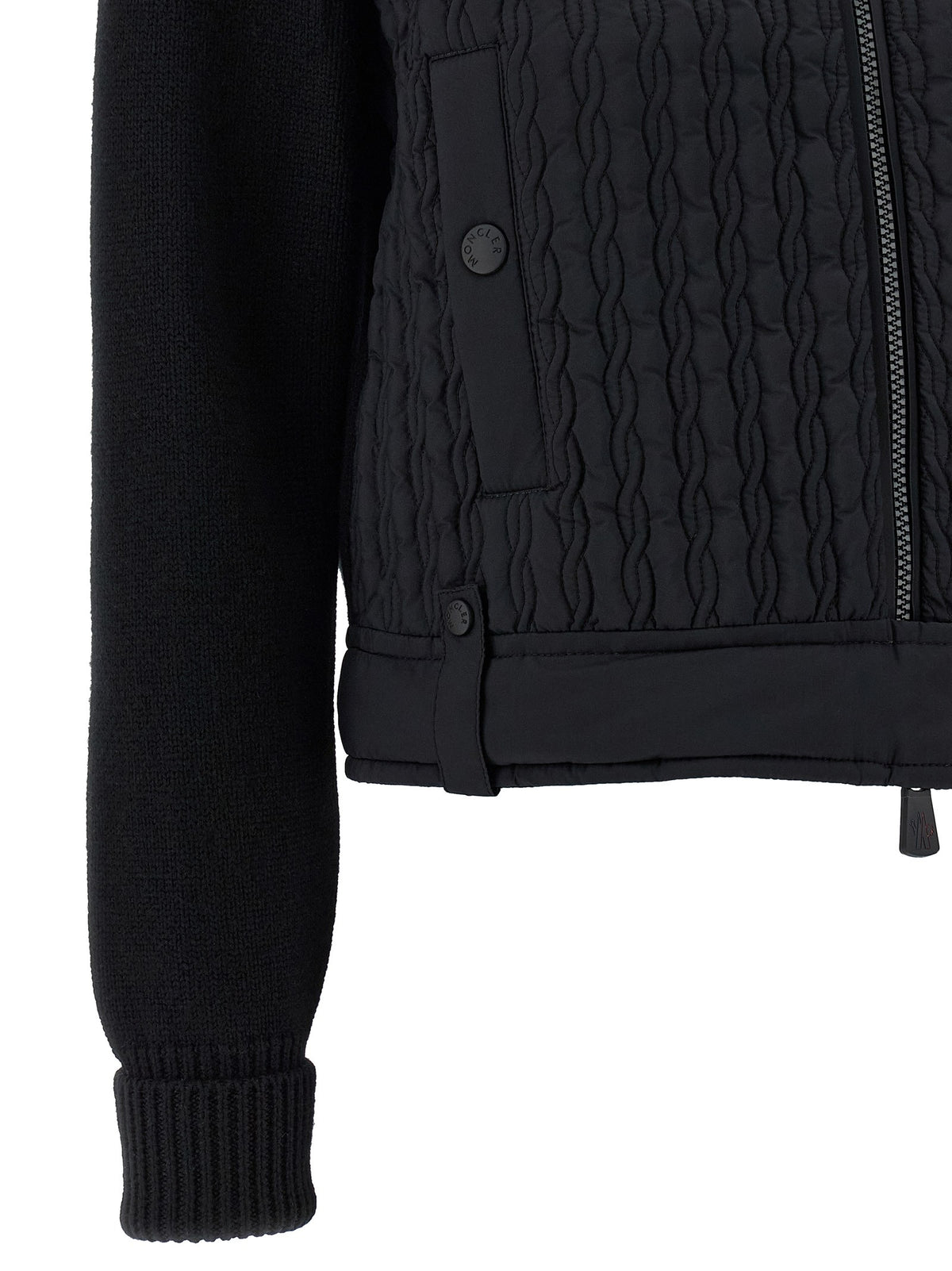 Moncler Grenoble Tricot Cardigan Black, view 4