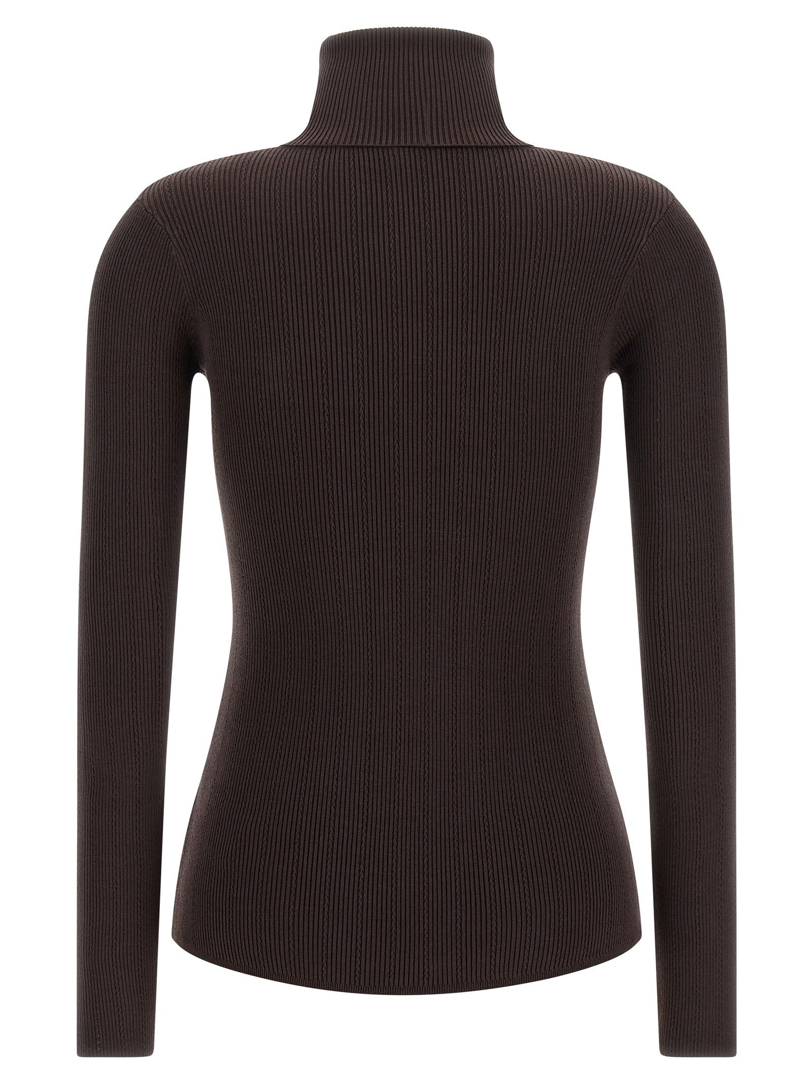 Elisabetta Franchi Tricot Turtleneck Brown