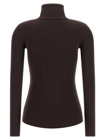 Elisabetta Franchi Tricot Turtleneck Brown