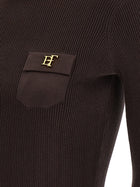 Elisabetta Franchi Tricot Turtleneck Brown, view 4