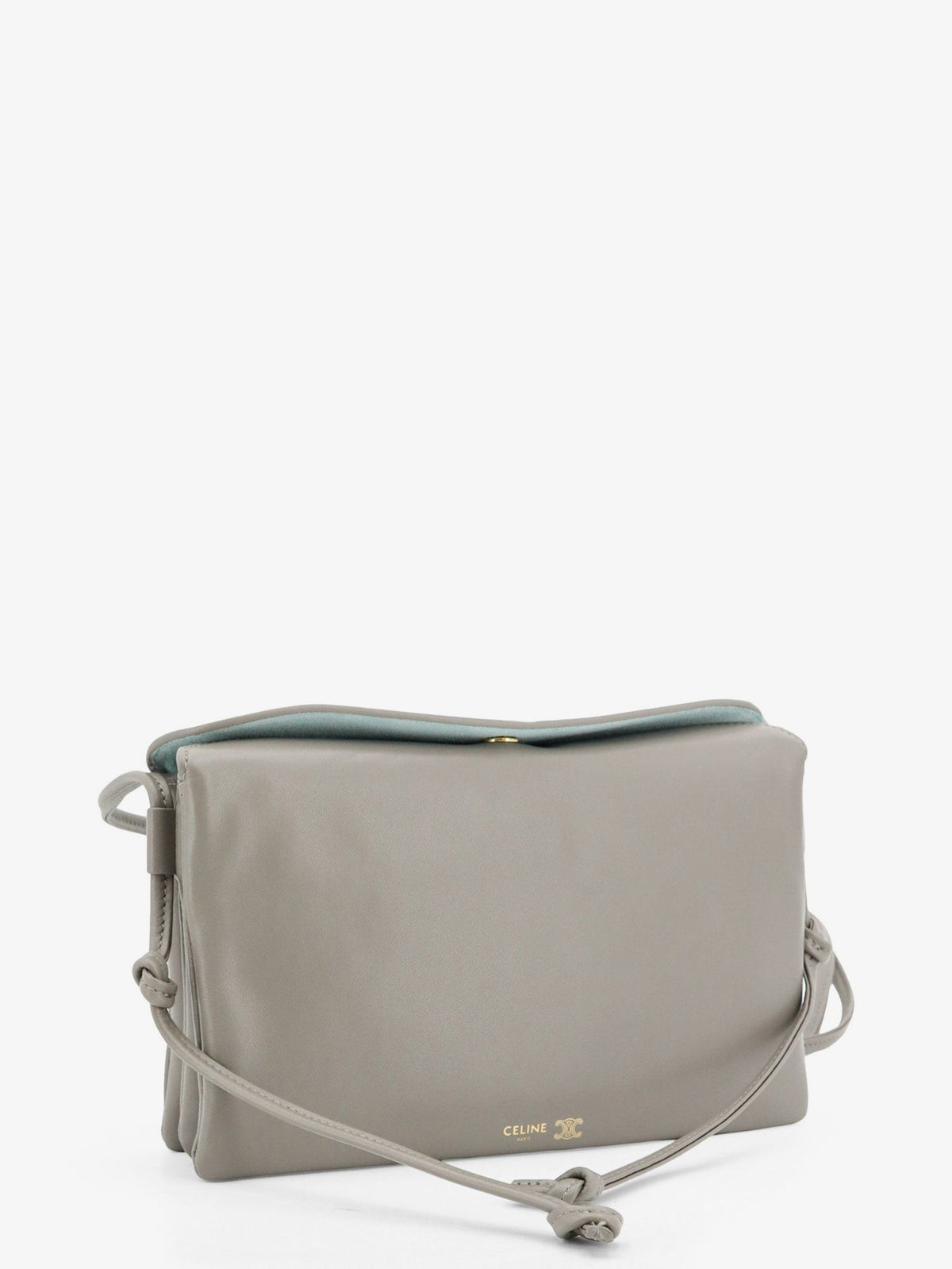 Celine Women's Trio Leather Crossbody Bag LIGHTGRAPHITE