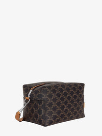 Celine Men's Triomphe Canvas Crossbody Bag Beige
