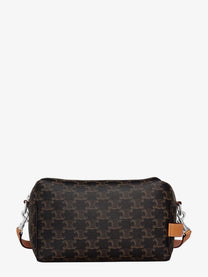 Celine Men's Triomphe Canvas Crossbody Bag Beige