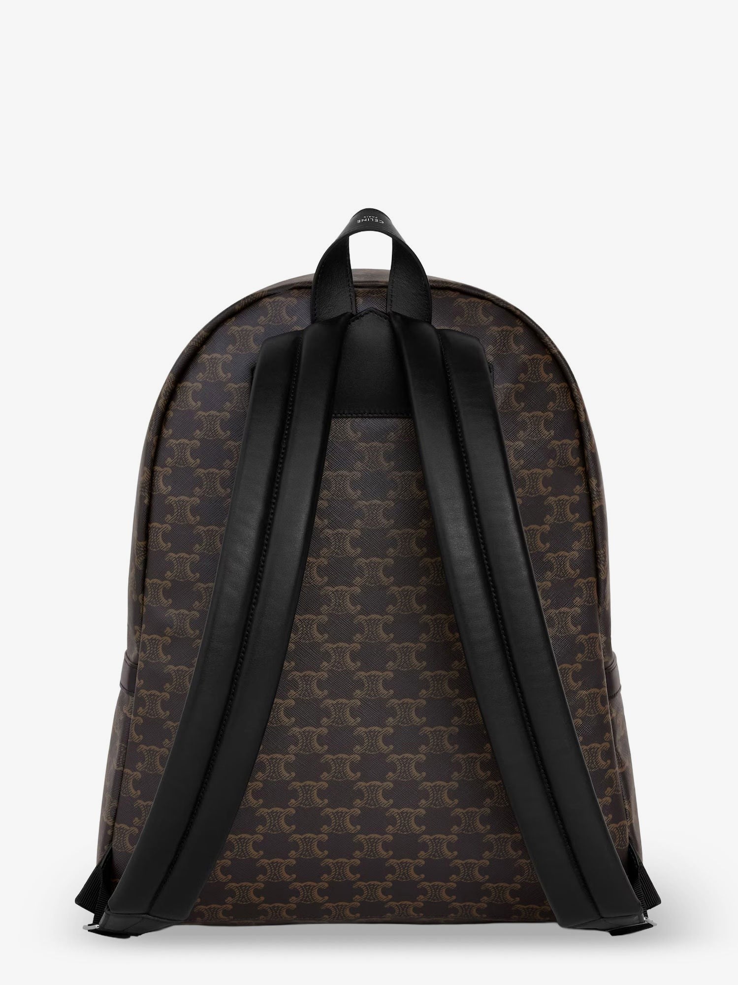 Celine Men's Triomphe Coated Canvas Backpack Black Celine