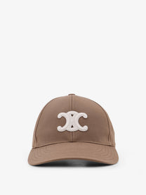 Celine Women's Triomphe Cotton Baseball Cap Grey