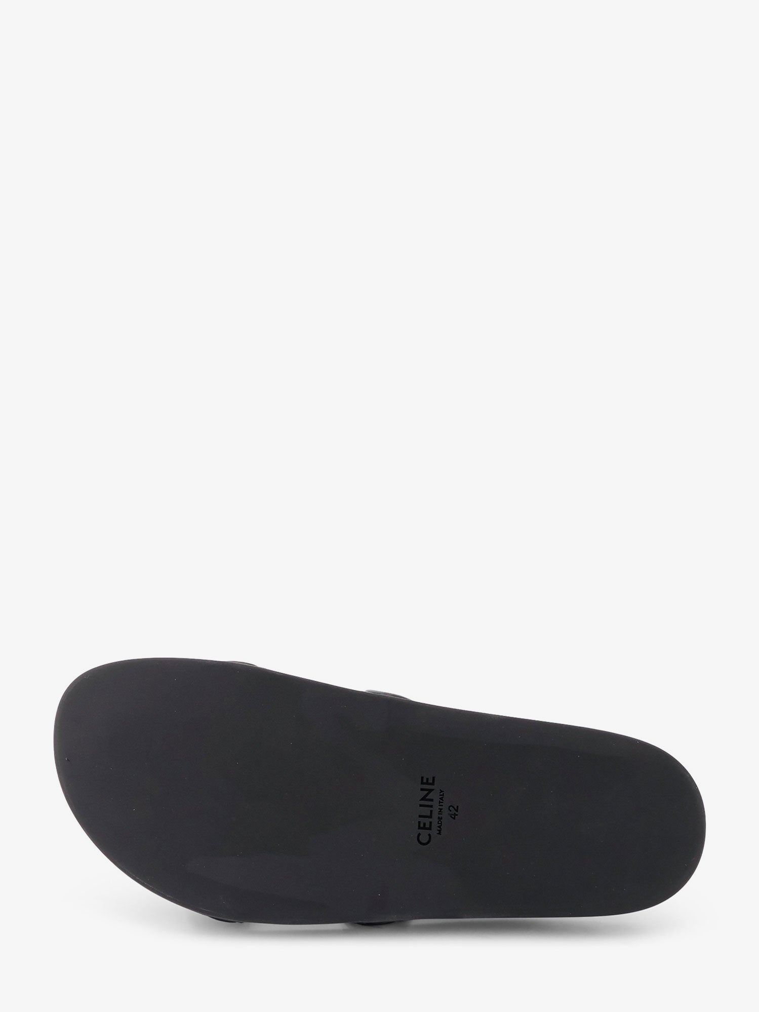 Celine Men's Triomphe Leather Sandals Black