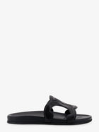 Celine Men's Triomphe Slide Leather Sandals Black