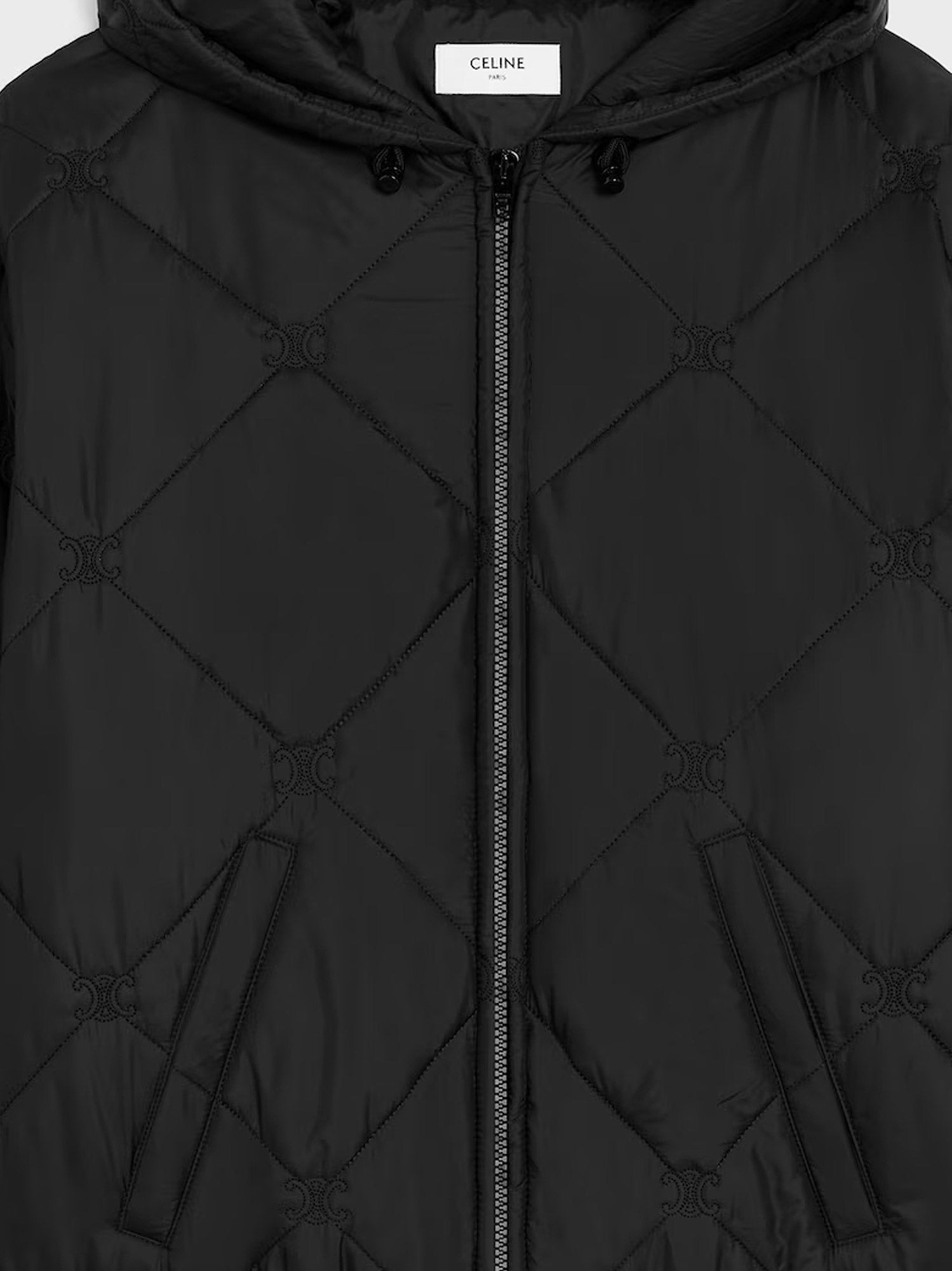 Celine Men's Triomphe Quilted Jacket Black Celine