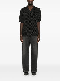 Celine Men's Triomphe Viscose Shirt Black