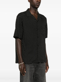 Celine Men's Triomphe Viscose Shirt Black
