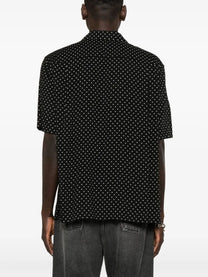 Celine Men's Triomphe Viscose Shirt Black