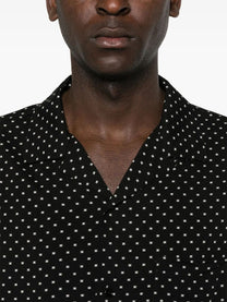 Celine Men's Triomphe Viscose Shirt Black