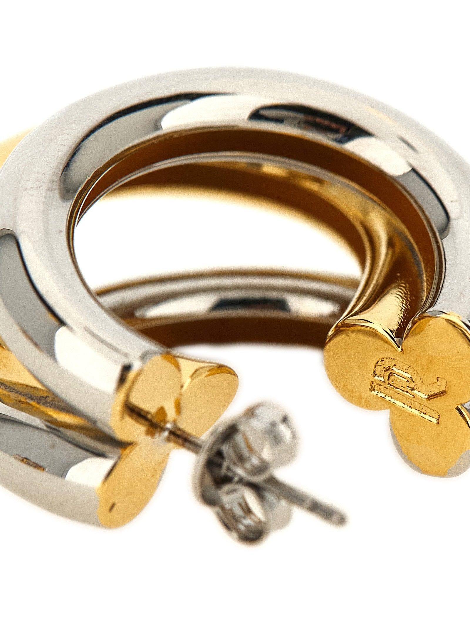 Rabanne Triple Hoop Earrings Gold