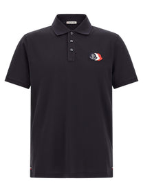 Moncler Triple Polo Shirt Blue