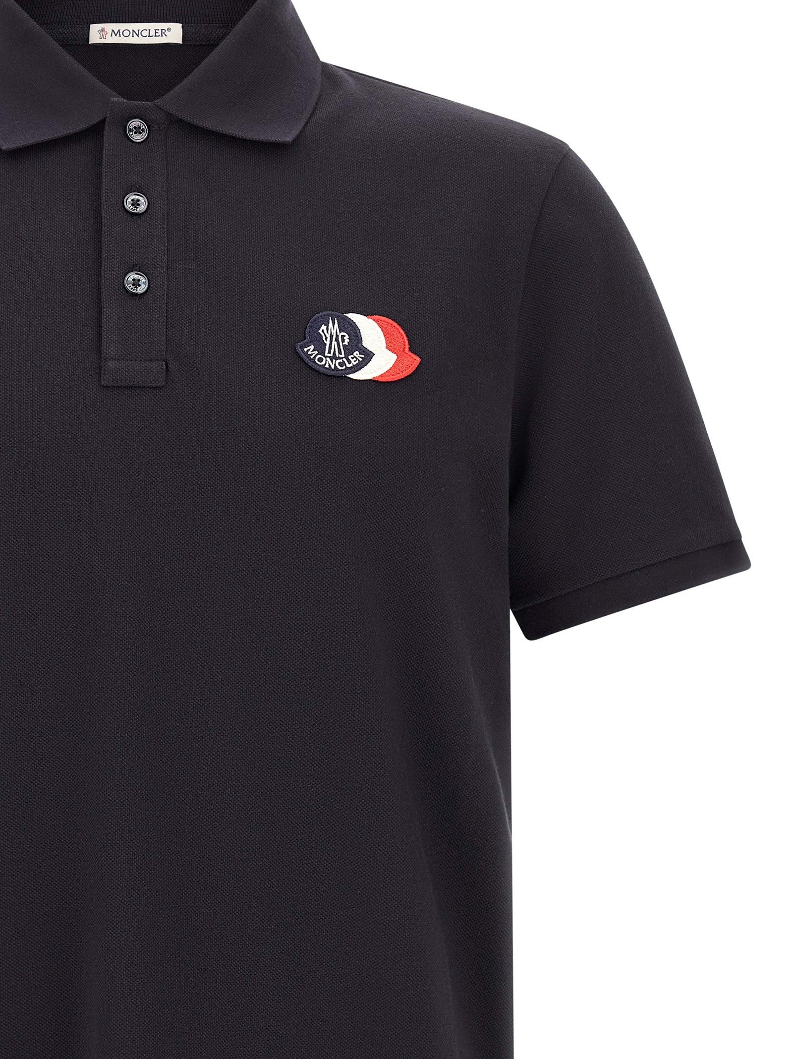 Moncler Triple Polo Shirt Blue